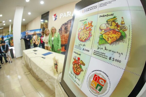 Platos típicos adornan estampillas de la serie "Asunción, capital iberoamericana de la gastronomía guaraní" - .::Agencia IP::.