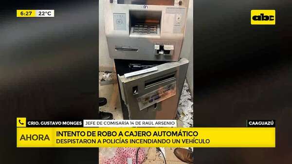 Video: Intentan robar un cajero instalado en una comisaría de Caaguazú - ABC Noticias - ABC Color