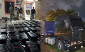 Camión transportaba casi 1.500 kilos de marihuana