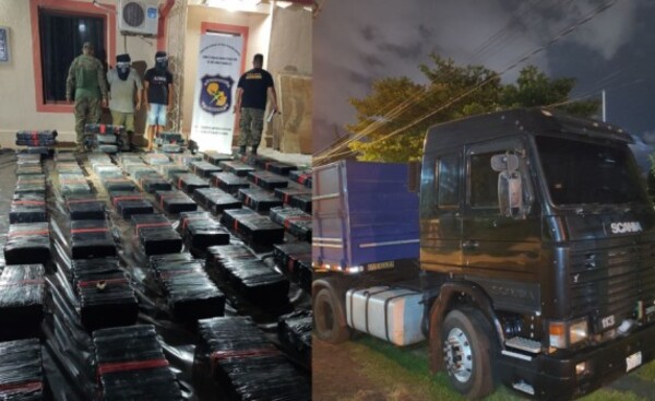 Camión transportaba casi 1.500 kilos de marihuana