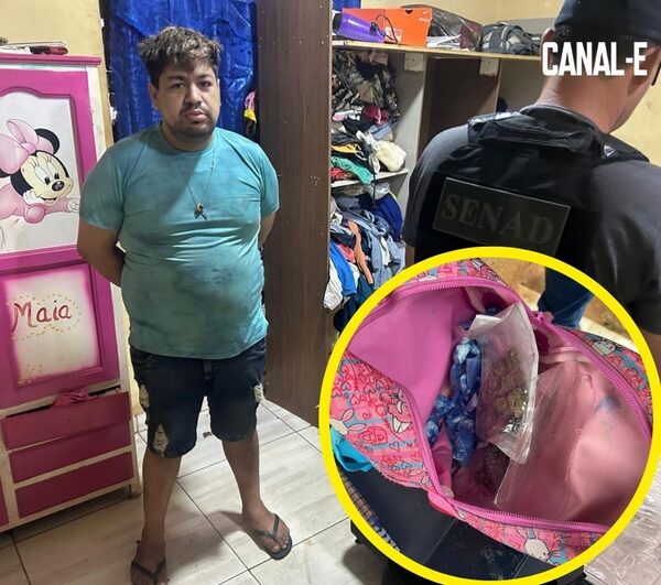 PAPÁ ESCONDÍA DROGA PARA LOS CHESPIS EN LA MOCHILA DE SU HIJITA
