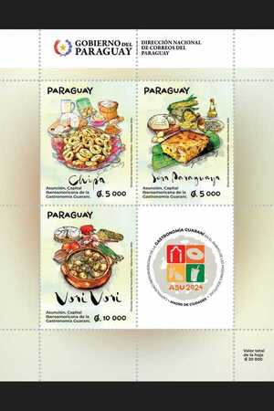 Gastronomía guaraní está en 9000 estampillas postales - .::Agencia IP::.