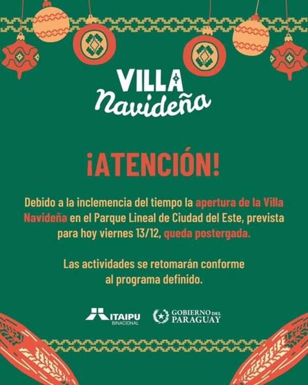 Postergan apertura de Villa Navideña por inclemencia del tiempo - ADN Digital