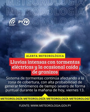 Confirman que continua la alerta meteorológica • RADIO NACIONAL