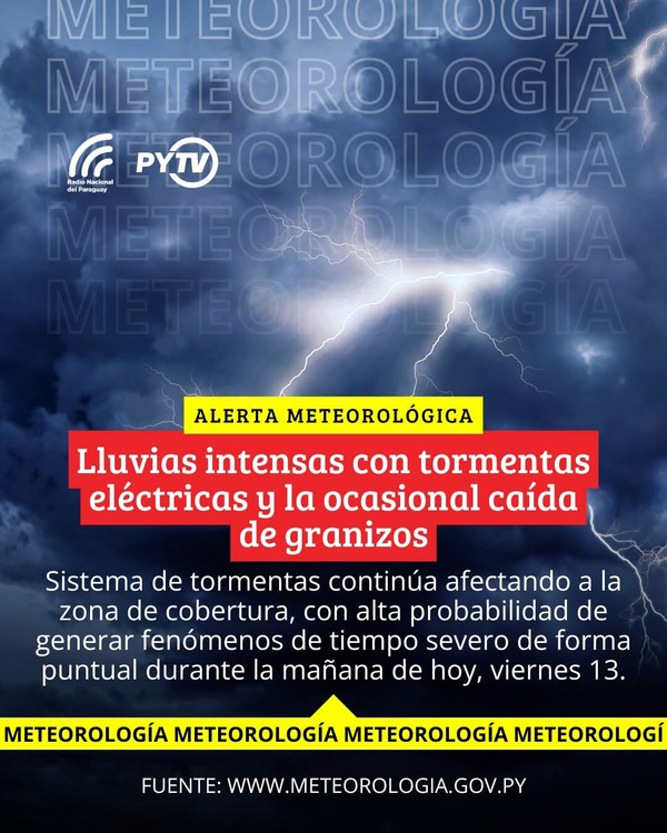 Confirman que continua la alerta meteorológica • RADIO NACIONAL