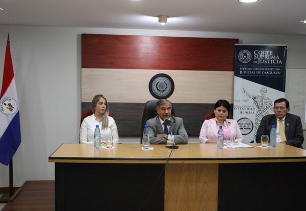 Ministro Ramírez Candia participó de la presentación del informe de gestión 2024 de la Circunscripción Judicial de Caaguazú