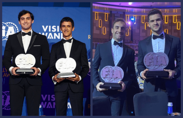 Diego Domínguez y Fau Zaldívar reciben sus trofeos en los FIA Awards