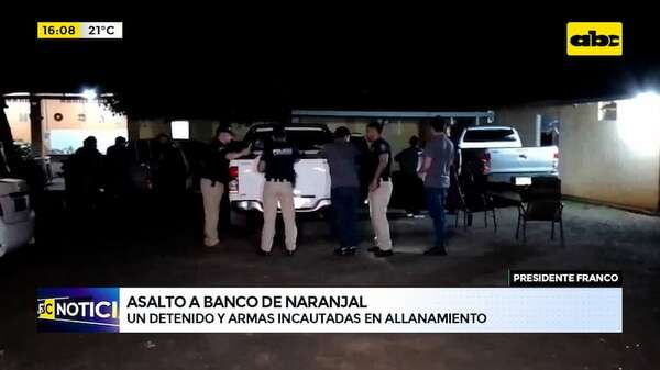 Asalto en Naranjal: un detenido y varias armas incautadas en allanamiento - ABC Noticias - ABC Color