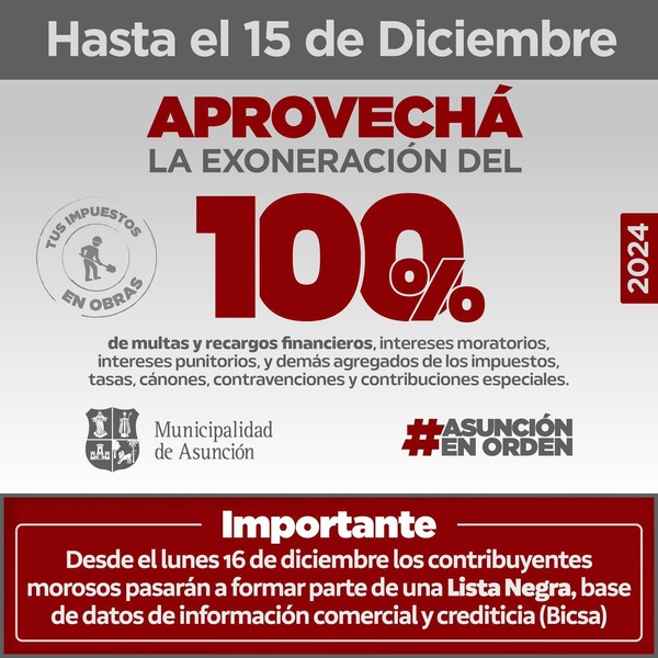 Comuna de Asunción anuncia plan para reducir índice de morosidad - ADN Digital