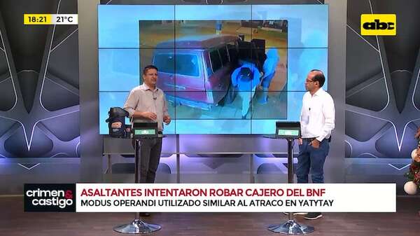 Video: así intentaron robar un cajero del BNF en Raúl A. Oviedo, Caaguazú - Crimen y castigo - ABC Color