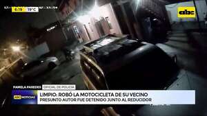 Limpio: Robó la motocicleta de su vecino y fue detenido  - ABC Noticias - ABC Color