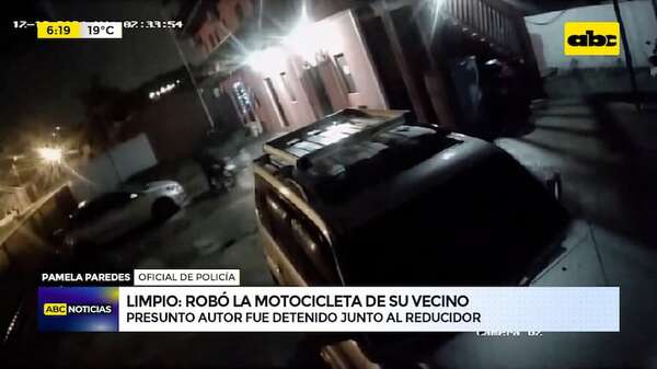 Limpio: Robó la motocicleta de su vecino y fue detenido - ABC Noticias - ABC Color