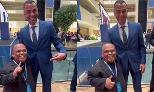 [VIDEO] ¿Cafú le pidió una foto al actor “Mortero bala”?
