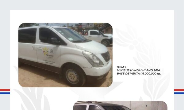 Senatur subasta camionetas desde G. 3 millones