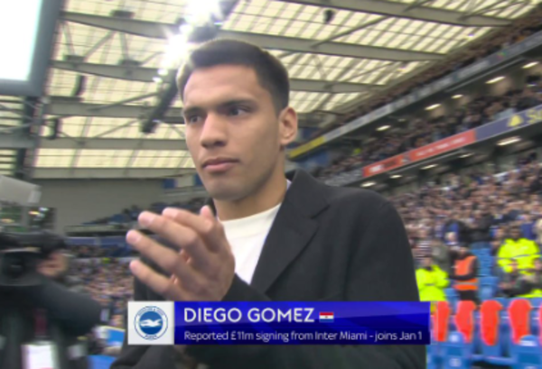 Diego Gómez fue presentado ante los hinchas del Brighton