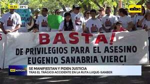 Video: familiares de fallecidos en ruta Luque-San Bernardino se manifiestan y piden justicia - ABC Noticias - ABC Color