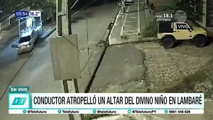 Atropelló altar del Divino Niño y se dio a la fuga en Lambaré