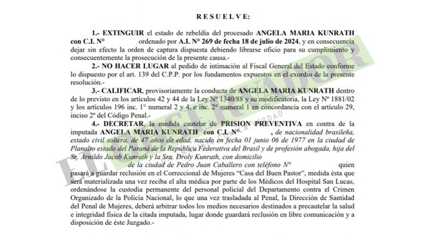 Buscada por el caso Pavo Real se puso a disposición para someterse a cirugía estética 