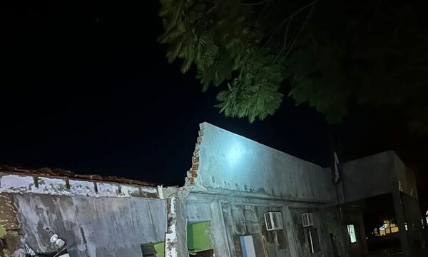 Susto tras desplome de centro de salud en San Alberto