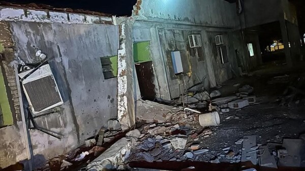 Una construcción se derrumba en Centro de Salud de San Alberto