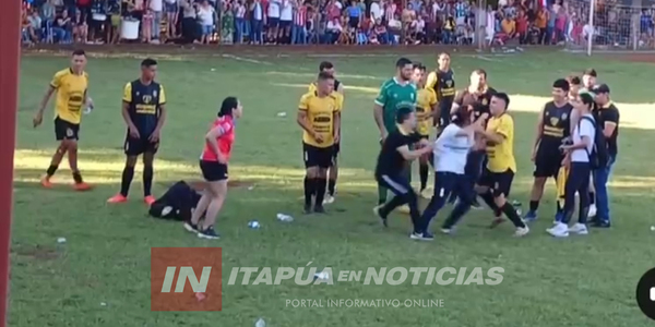 SIMPATIZANTE QUE AGREDIÓ A JUGADORES Y POLICÍAS EN MARÍA AUXILIADORA ESTÁ A DISPOSICIÓN DE LA FISCALÍA - Itapúa Noticias