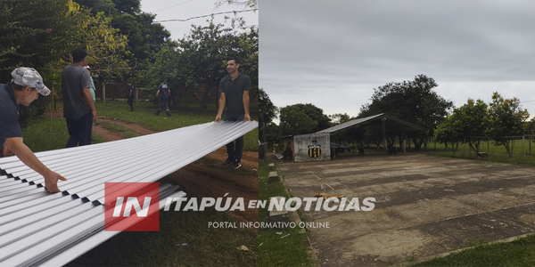 CLUB GUARANÍ DE SAN JUAN DEL PNÁ. RECIBE MATERIALES PARA LA CONSTRUCCIÓN DE UN TINGLADO - Itapúa Noticias