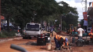 Obras sobre Mariscal López generan caos en el tránsito vehicular