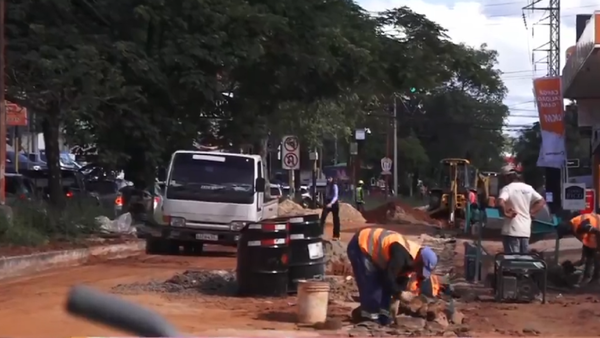 Obras sobre Mariscal López generan caos en el tránsito vehicular