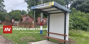 INSTALAN CASETAS DE PARADA DE BUSES EN GRAL. ARTIGAS PARA MEJORAR EL TRANSPORTE PÚBLICO - Itapúa Noticias