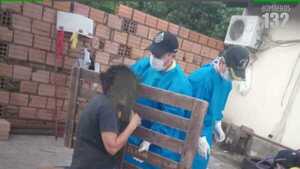 Un pallet quedó incrustado en la cara de una mujer