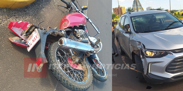 CHOQUE EN LA COSTANERA DEJÓ UN MOTOCICLISTA HERIDO - Itapúa Noticias
