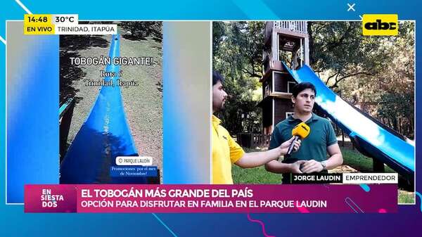 El tobogán más grande del país: Parque Laudín, una opción para disfrutar en familia - Ensiestados - ABC Color