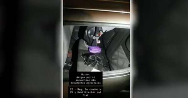 La Nación / Tras romper parabrisas trasero de vehículo roban mochila de periodista de Nación Media