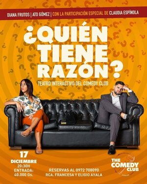 Quien tiene la razón? comedia que se presenta en el teatro interactivo Comedy Club • RADIO NACIONAL