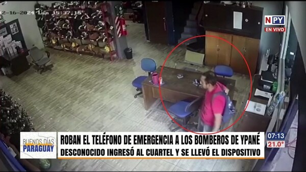 Malviviente roba celular de emergencias de los bomberos de Ypané