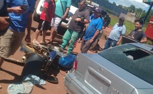 Accidente involucró a motociclista con antecedentes y a un suboficial