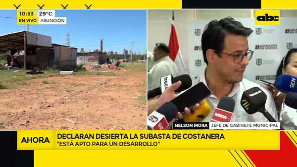 Fracasó primera subasta de la Costanera: “demasiado barro se tiró” - ABC Noticias - ABC Color