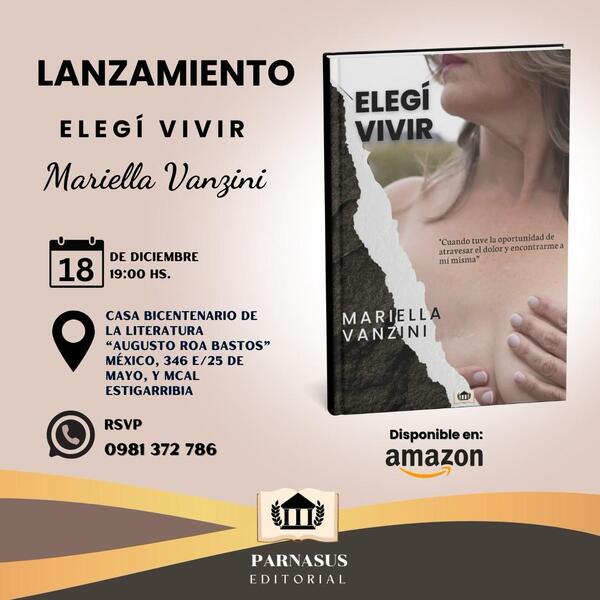 Mariella Vanzini presenta su libro «Eligí Vivir» en la Casa Bicentenario • RADIO NACIONAL