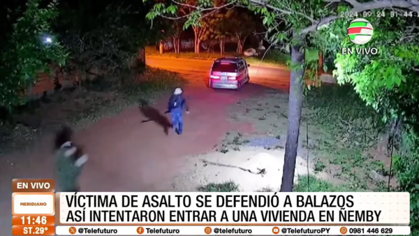 Víctima de asalto se defendió a balazos