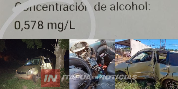 EL CONDUCTOR QUE PROVOCÓ ACCIDENTE EN CAMBYRETÁ ESTABA ALCOHOLIZADO - Itapúa Noticias