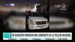 Delincuente roba camioneta de la Policía Nacional en Asunción