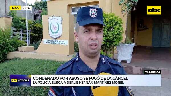 Villarrica: condenado por abuso se fugó de la cárcel - ABC Noticias - ABC Color
