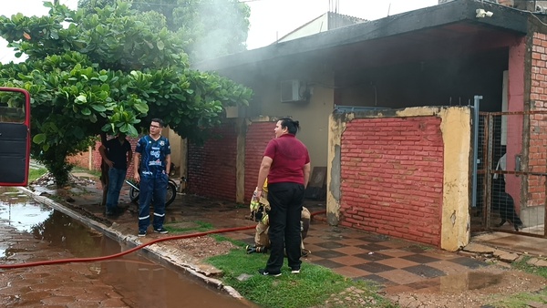 Incendio parcial de vivienda en el barrio Centro de Concepción