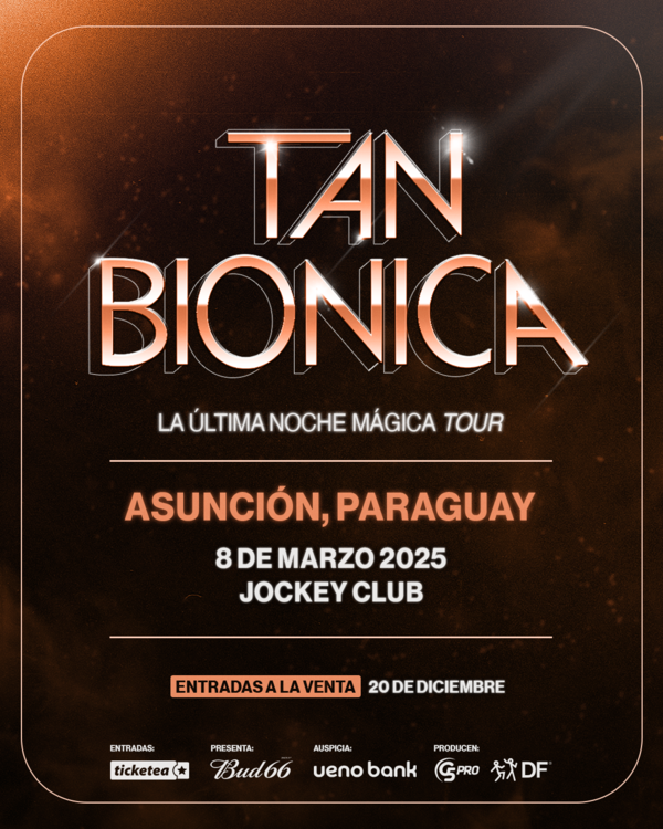 Tan Bionica confirma show en Paraguay el 8 de marzo de 2025 en el Jockey Club • RADIO NACIONAL
