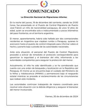 Situación del niño de 12 años: Ministro del MINNA confirma que se encuentra en el centro de protección • RADIO NACIONAL