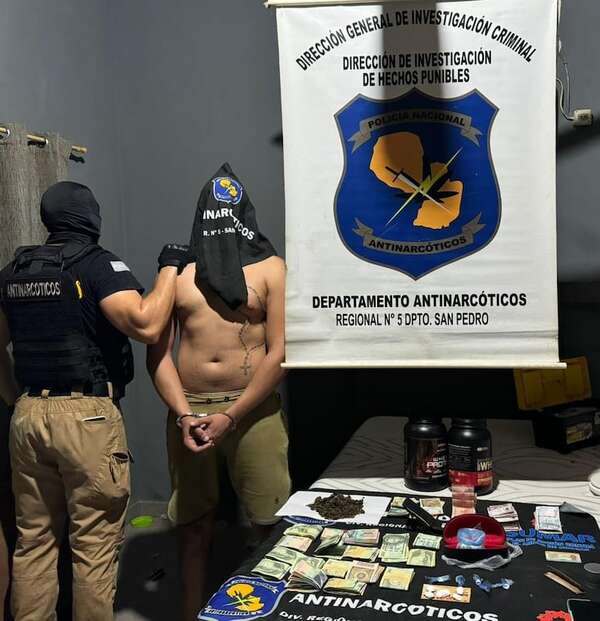 Incautan drogas y detienen a presunto microtraficante en San Pedro - Nacionales - ABC Color