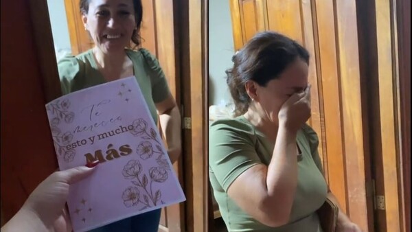 Ejemplo de hija: sorprendió a su mamá con un aguinaldo
