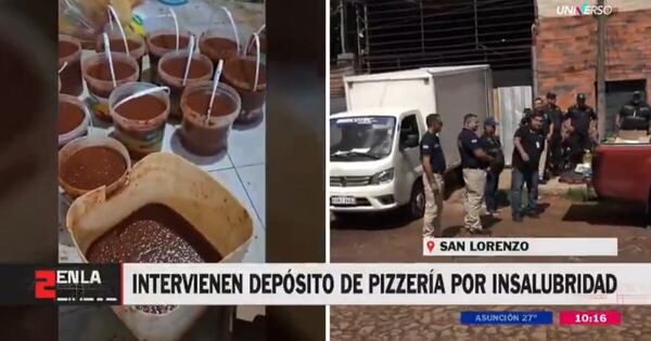 Diario HOY | Allanan depósito de conocida pizzería: descubren insalubridad y productos de contrabando
