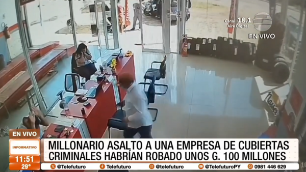 Millonario asalto a empresa de cubiertas en Ypané