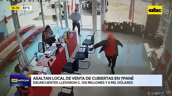 Ypané: asaltan local de cubiertas y roban millonaria suma de dinero - ABC Noticias - ABC Color